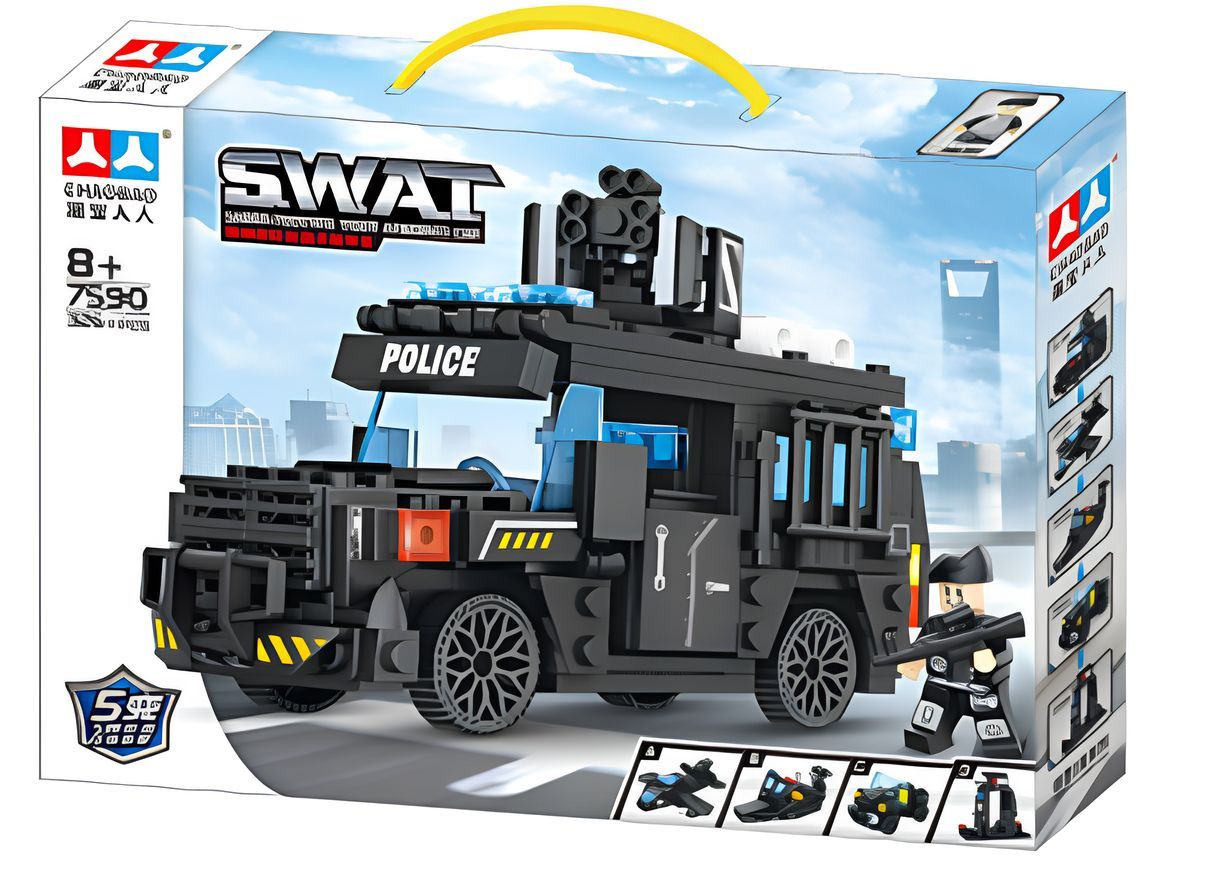 6777678682.jpg لگو ماشین نظامی 5in1 مدل SWAT کد 7590 - Image 1