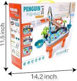 ست ماهیگیری موزیکال و پله پنگوئن مدل Fishing Penguin کد 7713 - Image 6