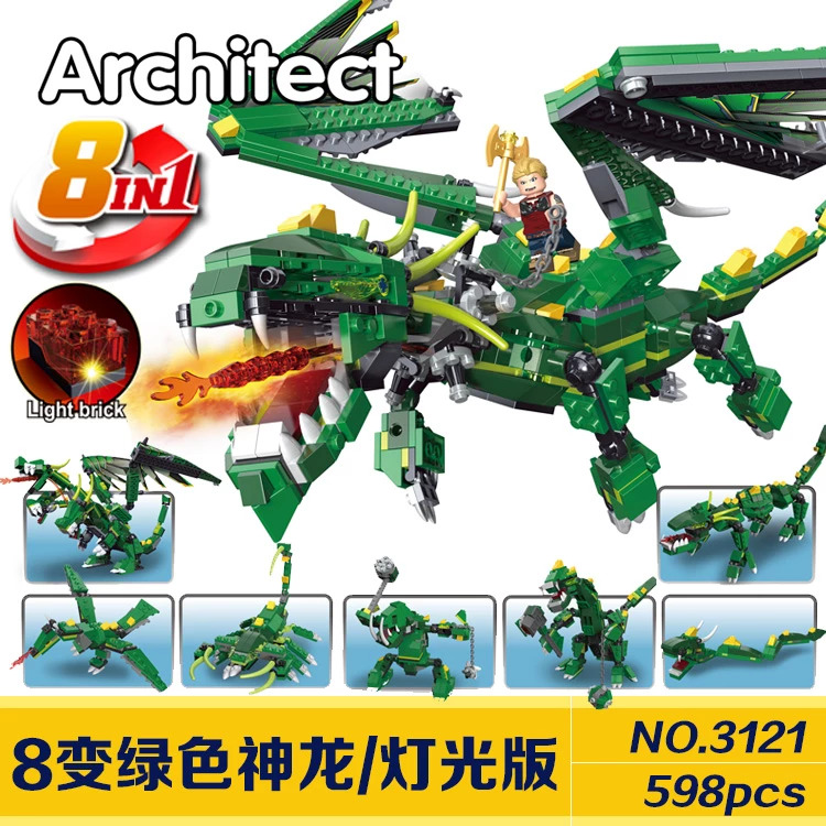 لگو اژدها Architect 8in1 برند DECOOL کد 3121 - Image 6