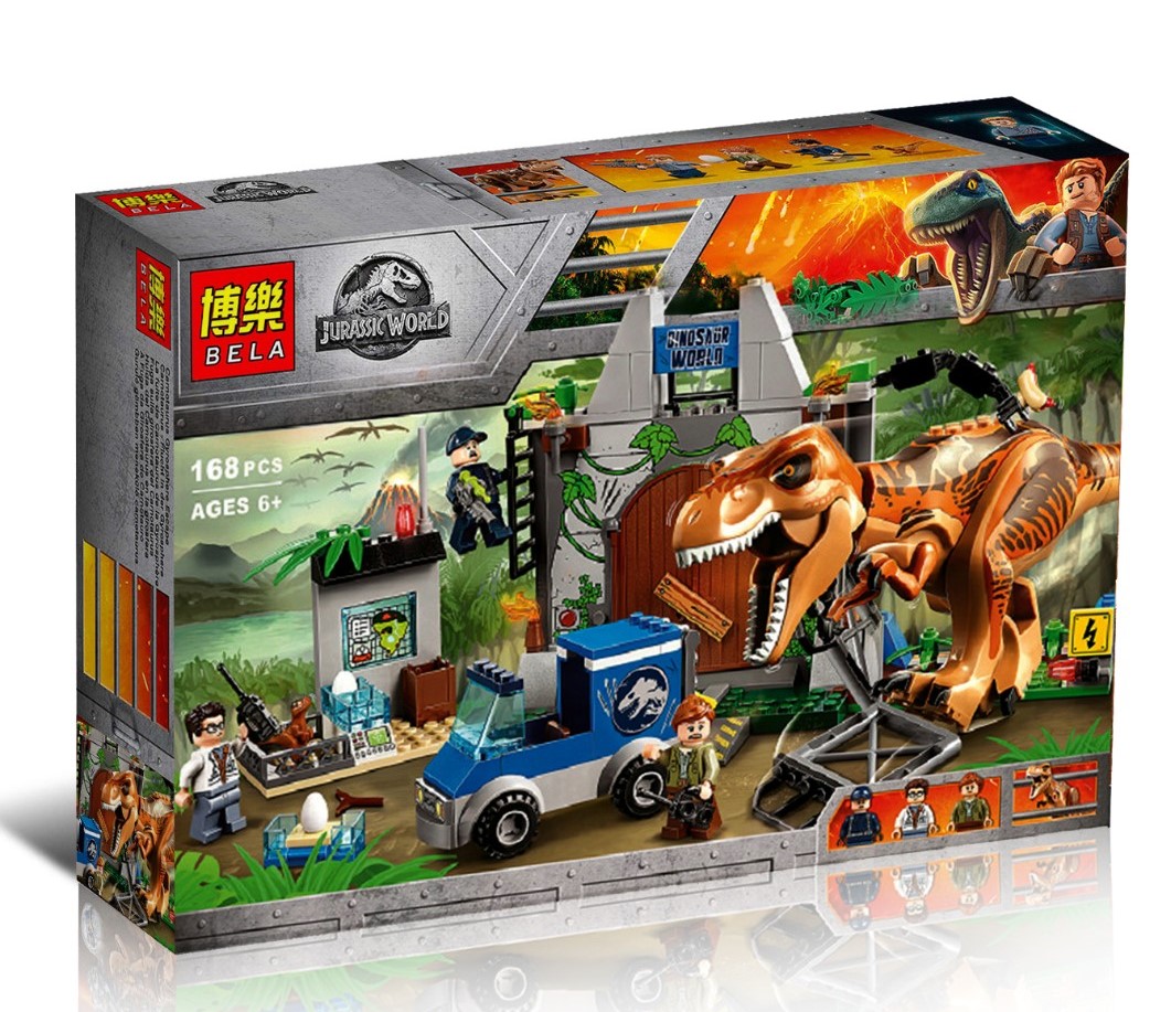 bela_10920_jurassic_world_trex_breako۱۱۱ut_1565856864_d512e6e40.jpg لگو دنیای ژوراسیک برند BELA کد 10920 - Image 1