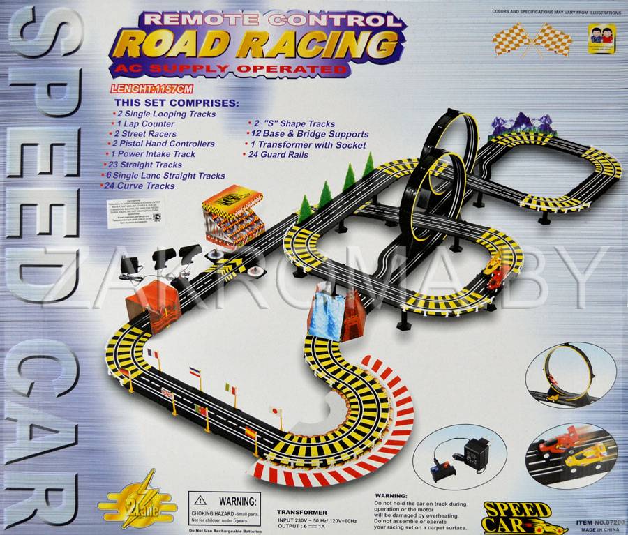 detskii-avtotrek-07200.jpg اسباب بازی کیت ماشین ریسینگ 12 متری مدل ROAD Racing کد 07200 - Image 1