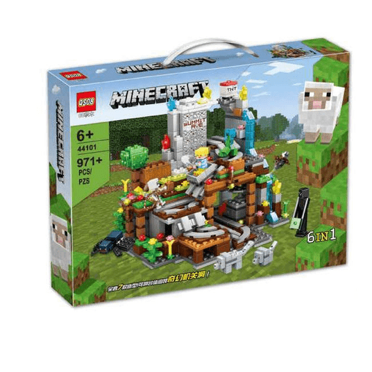 konstruktor-44101-minecraft-my-world.-shakhta-hirska-pechera-6v1-mainkraft-971-detal-67502561287582.png لگو معدن ماینکرافت برند QS08 کد 44101 - Image 1