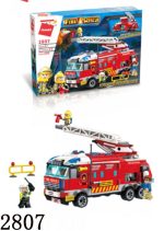 لگو ماشین آتش‌نشانی مدل Fire Rescue برند QMAN کد 2807 - Image 6