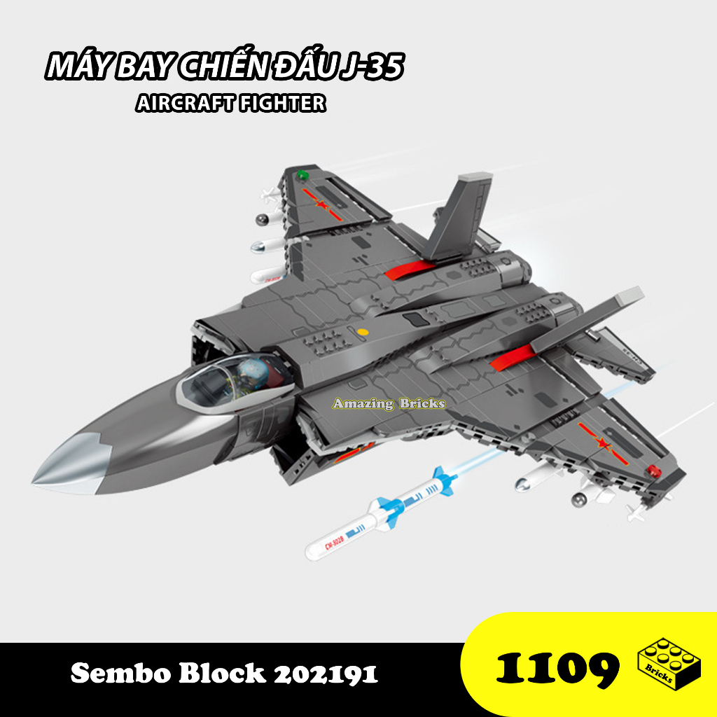 vn-11134207-7qukw-lfwfz65g6ho703.jpeg لگو جت جنگنده مدل J-35 برند SEMBO کد 202191 - Image 1