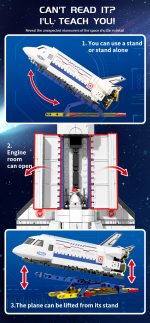 لگو شاتل فضایی و سکوی پرتاب مدل SPACECRAFT X-37B کد C0828 - Image 5