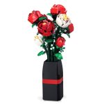 لگو گلدان گل رز مدل ROSE برند JIESTAR کد 9010