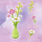 لگو گل ۳شاخه و گلدان برند ZHEGAO کد 622006 - Image 2