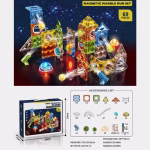 اسباب بازی مگنت آهنربایی سه بعدی چراغدار 69 قطعه کد 3300 - Image 4