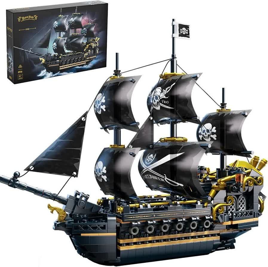 3odpu3urUdeP8EVd لگو کشتی دزدان دریایی سیاه برند Pirate Ship کد 89136 - Image 1