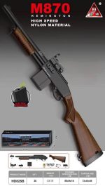 تفنگ اسباب‌بازی تیر ژله‌ای شاتگان M870 شارژی با خشاب برقی برند Handi کد HD825 - تصویر 5