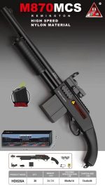 تفنگ اسباب‌بازی تیر ژله‌ای شاتگان M870 شارژی با خشاب برقی برند Handi کد HD826 - تصویر 2